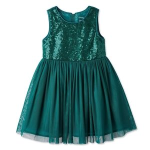 George Toddler Girls' Sequin Dress, Cute Baby Girl Outfit Dress "12m" New